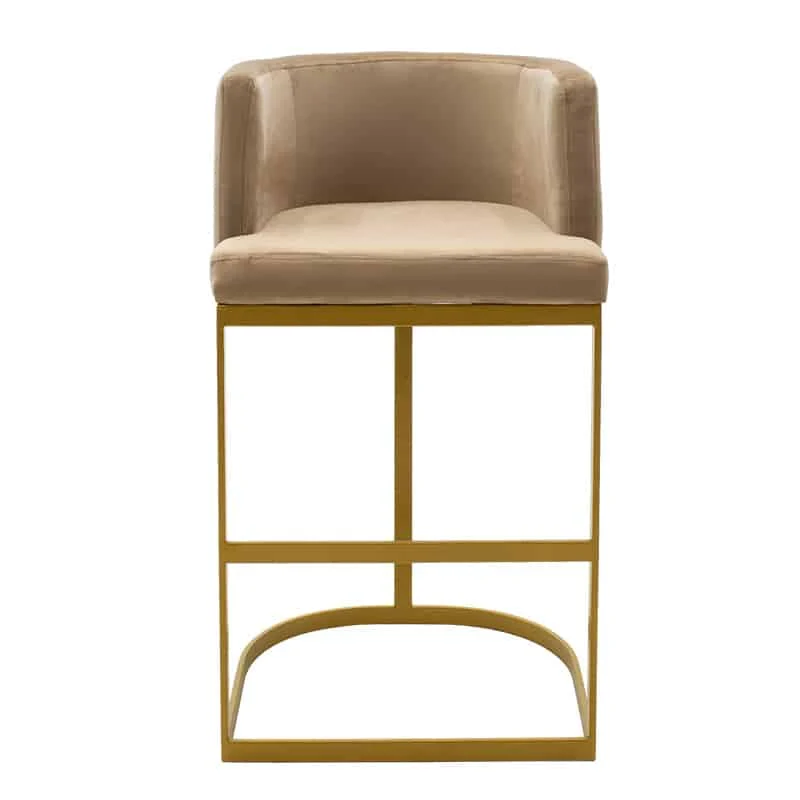 Bar stool Viv beige velvet