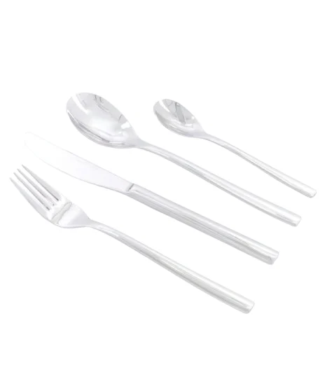 24 Pieces Flatware Set, Silver - Image 2