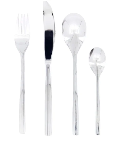 24 Pieces Flatware Set, Silver - Image 3
