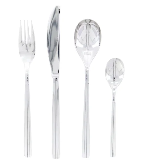 24 Pieces Flatware Set, Silver - Image 4