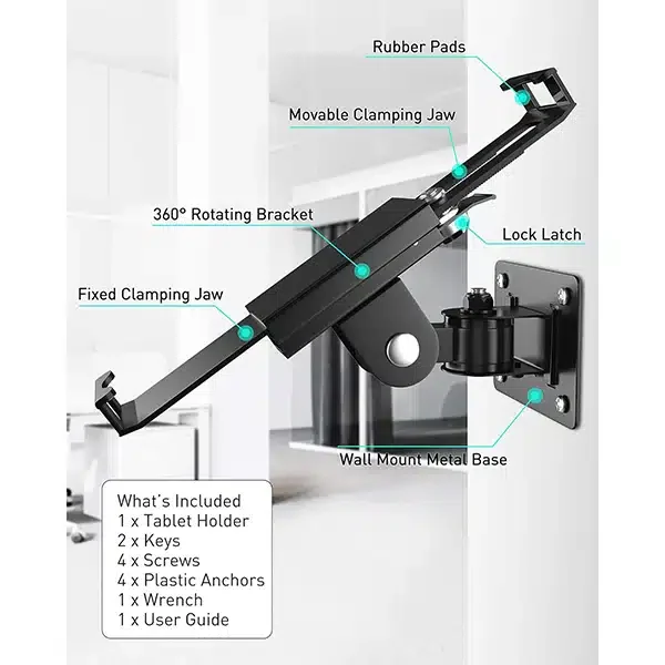 Aluminium Security Tablet Wall Mount Holder - Image 2